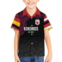 Queensland Papua New Guinea Custom Hawaiian Shirt All Black Pacific PNG Tribal Style