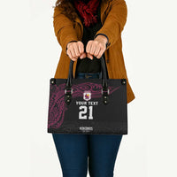 Queensland Papua New Guinea Custom Leather Bag All Black Pacific PNG Tribal Style - Polynesian Pride