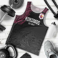 Queensland Papua New Guinea Custom Men Tank Top All Black Pacific PNG Tribal Style