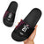 Queensland Papua New Guinea Custom Slide Sandals All Black Pacific PNG Tribal Style - Polynesian Pride