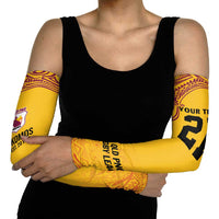 Queensland Papua New Guinea Custom Arm Sleeves All Gold Pacific PNG Tribal Style - Polynesian Pride