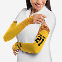 Queensland Papua New Guinea Custom Arm Sleeves All Gold Pacific PNG Tribal Style - Polynesian Pride