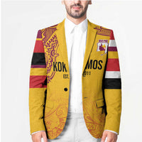 Queensland Papua New Guinea Custom Blazer All Gold Pacific PNG Tribal Style - Polynesian Pride