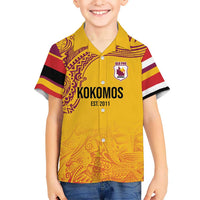 Queensland Papua New Guinea Custom Hawaiian Shirt All Gold Pacific PNG Tribal Style