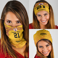 Queensland Papua New Guinea Custom Neck Gaiter All Gold Pacific PNG Tribal Style - Polynesian Pride