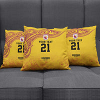 Queensland Papua New Guinea Custom Pillow Cover All Gold Pacific PNG Tribal Style - Polynesian Pride