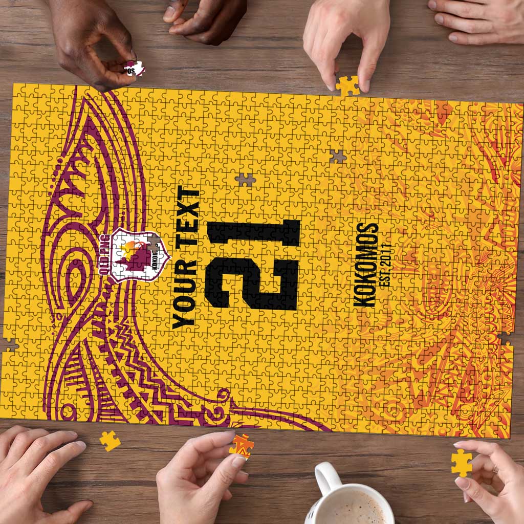 Queensland Papua New Guinea Custom Puzzle All Gold Pacific PNG Tribal Style LT9 - Polynesian Pride