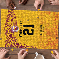 Queensland Papua New Guinea Custom Puzzle All Gold Pacific PNG Tribal Style LT9 - Polynesian Pride