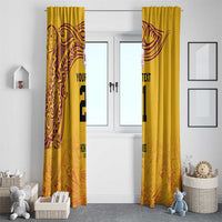 Queensland Papua New Guinea Custom Window Curtain All Gold Pacific PNG Tribal Style