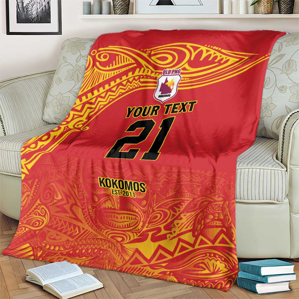 Queensland Papua New Guinea Custom Blanket All Red Pacific PNG Tribal Style