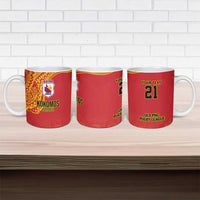 Queensland Papua New Guinea Custom Ceramic Mug All Red Pacific PNG Tribal Style LT9 - Polynesian Pride