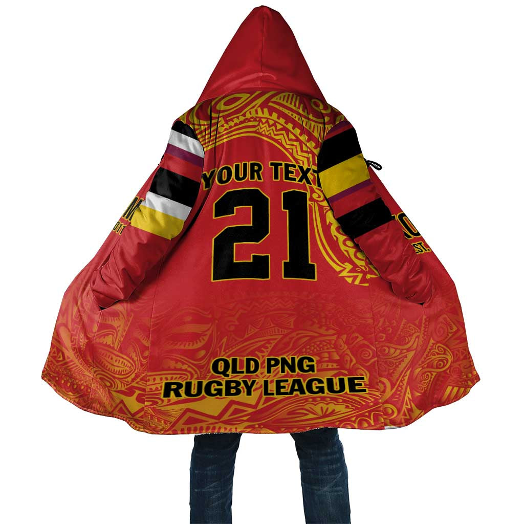 Queensland Papua New Guinea Custom Cloak All Red Pacific PNG Tribal Style - Polynesian Pride