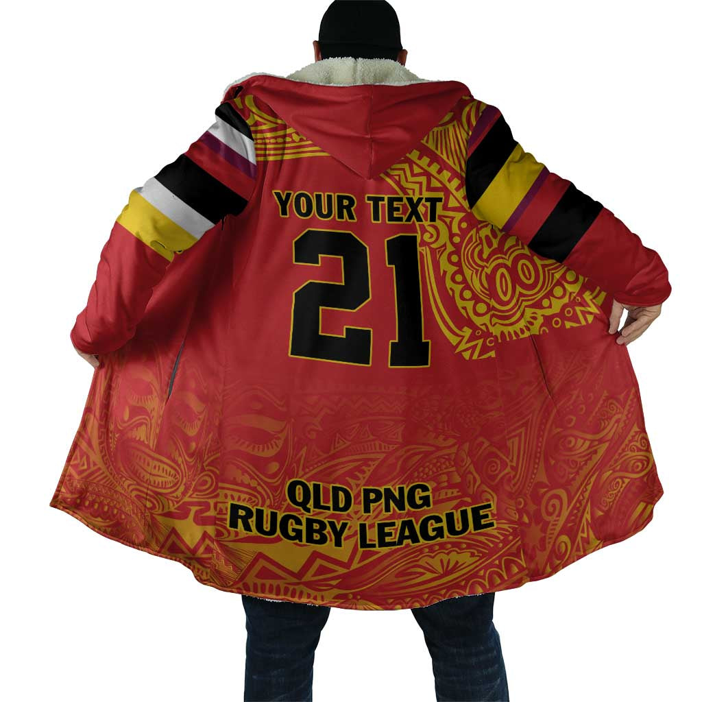 Queensland Papua New Guinea Custom Cloak All Red Pacific PNG Tribal Style - Polynesian Pride