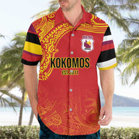 Queensland Papua New Guinea Custom Hawaiian Shirt All Red Pacific PNG Tribal Style