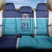 Queensland Samoa Custom Back Car Seat Cover Blue Pacific Polynesian Tribal Pattern