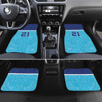 Queensland Samoa Custom Car Mats Blue Pacific Polynesian Tribal Pattern