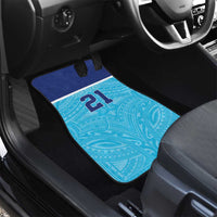 Queensland Samoa Custom Car Mats Blue Pacific Polynesian Tribal Pattern