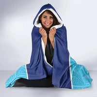 Queensland Samoa Custom Hooded Blanket Blue Pacific Polynesian Tribal Pattern LT9 - Polynesian Pride