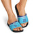 Queensland Samoa Custom Slide Sandals Blue Pacific Polynesian Tribal Pattern - Polynesian Pride