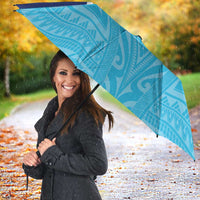 Queensland Samoa Custom Umbrella Blue Pacific Polynesian Tribal Pattern - Polynesian Pride