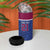 Queensland Samoa Custom 4 in 1 Can Cooler Tumbler Maroon-Blue Pacific Polynesian Tribal Pattern