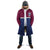 Queensland Samoa Custom Cloak Maroon-Blue Pacific Polynesian Tribal Pattern - Polynesian Pride