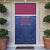 Queensland Samoa Custom Door Cover Maroon-Blue Pacific Polynesian Tribal Pattern - Polynesian Pride