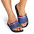 Queensland Samoa Custom Slide Sandals Maroon-Blue Pacific Polynesian Tribal Pattern - Polynesian Pride