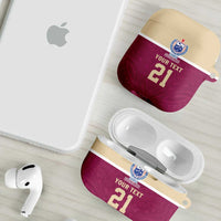 Queensland Samoa Custom AirPods Case Maroon Pacific Polynesian Tribal Pattern - Polynesian Pride