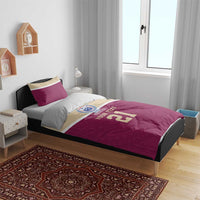 Queensland Samoa Custom Bedding Set Maroon Pacific Polynesian Tribal Pattern