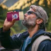 Queensland Samoa Custom 4 in 1 Can Cooler Tumbler Maroon Pacific Polynesian Tribal Pattern