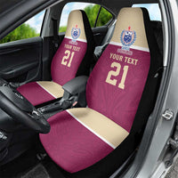 Queensland Samoa Custom Car Seat Cover Maroon Pacific Polynesian Tribal Pattern