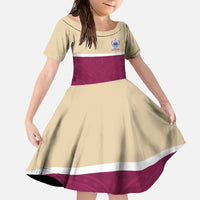 Queensland Samoa Custom Family Matching Off The Shoulder Long Sleeve Dress and Hawaiian Shirt Maroon Pacific Polynesian Tribal Pattern