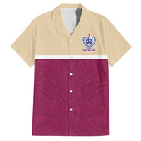 Queensland Samoa Custom Hawaiian Shirt Maroon Pacific Polynesian Tribal Pattern