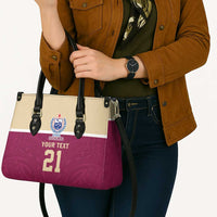 Queensland Samoa Custom Leather Bag Maroon Pacific Polynesian Tribal Pattern - Polynesian Pride