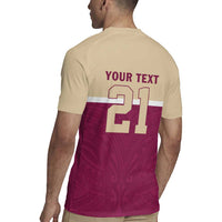 Queensland Samoa Custom Rugby Jersey Maroon Pacific Polynesian Tribal Pattern