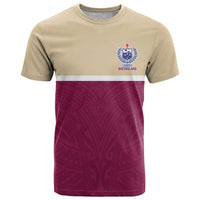 Queensland Samoa Custom T Shirt Maroon Pacific Polynesian Tribal Pattern