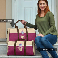 Queensland Samoa Custom Travel Bag Maroon Pacific Polynesian Tribal Pattern - Polynesian Pride