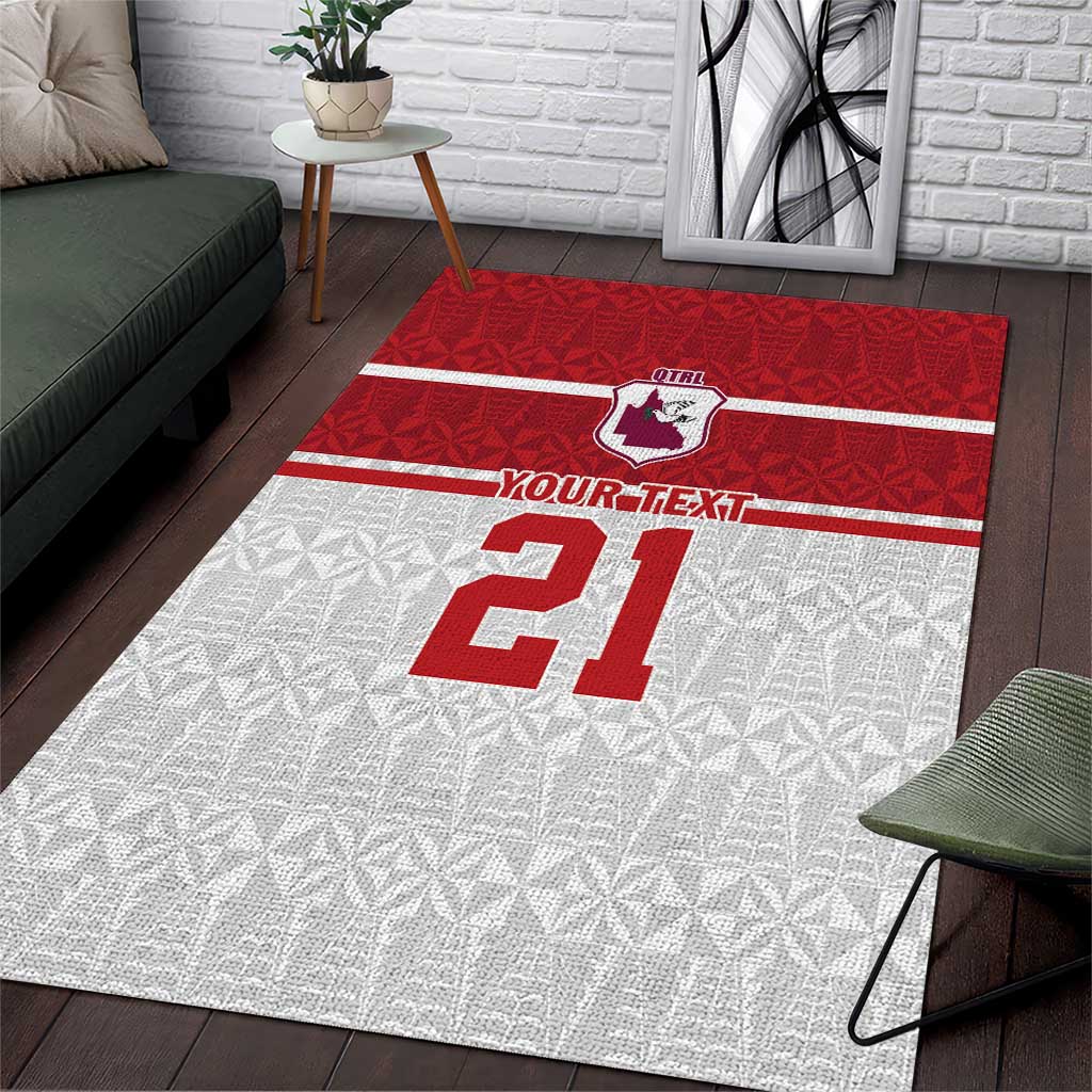 Queensland Tonga Custom Area Rug QLD with Tongan Ngatu Pattern