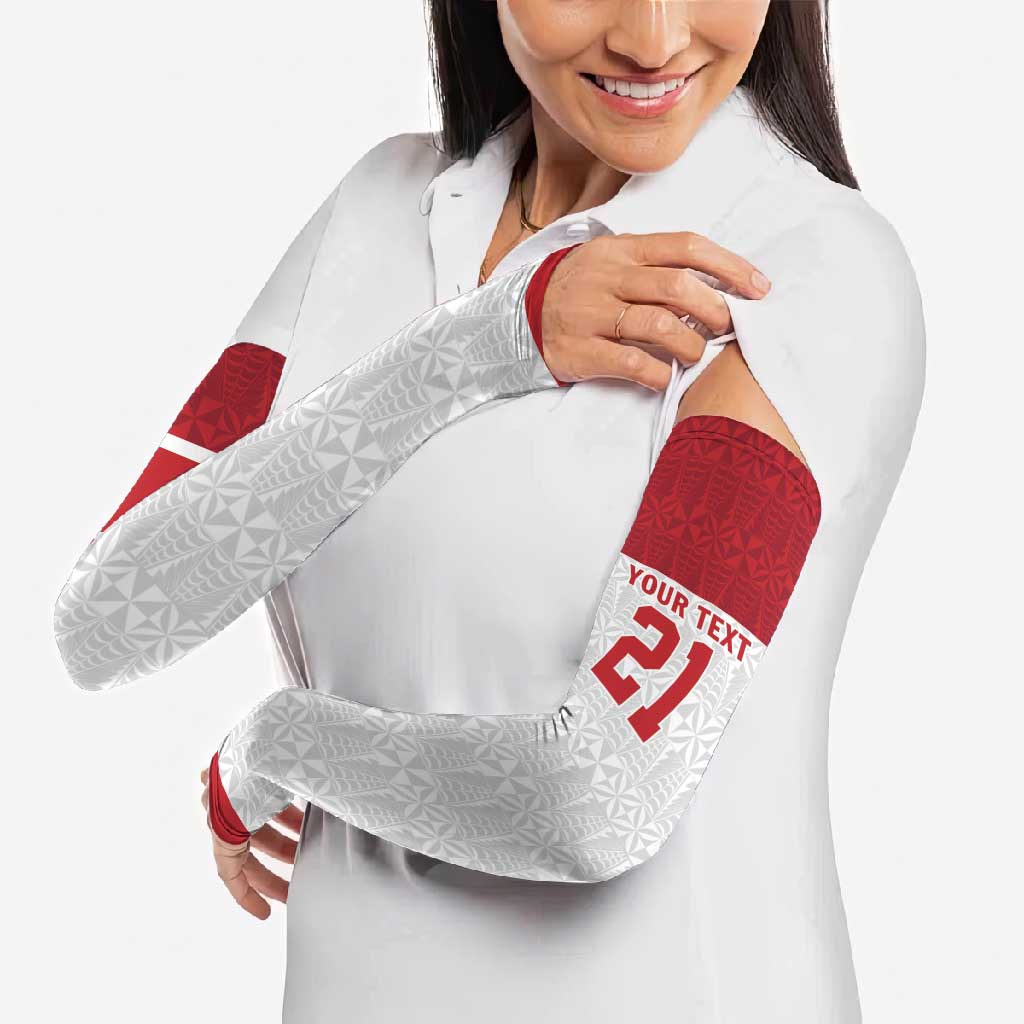 Queensland Tonga Custom Arm Sleeves QLD with Tongan Ngatu Pattern - Polynesian Pride