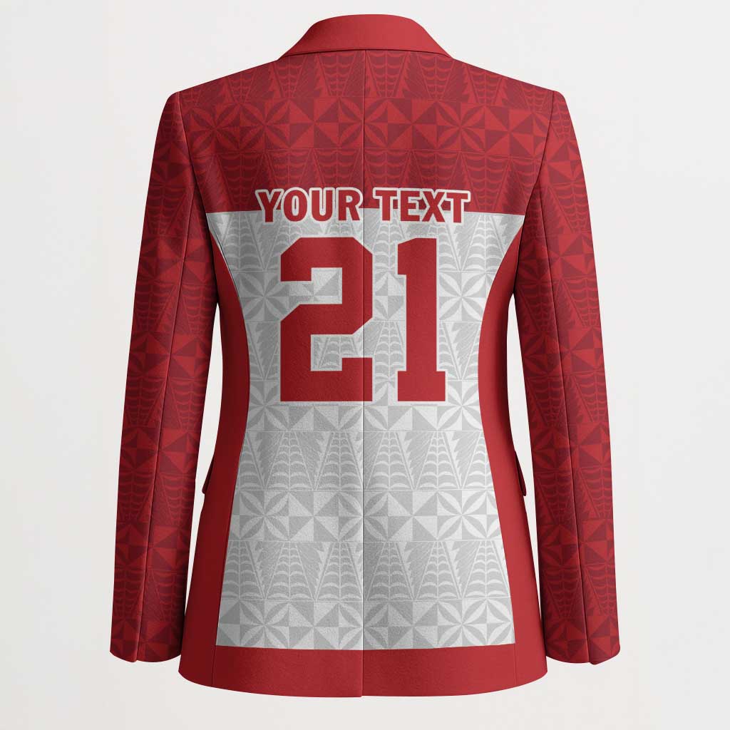 Queensland Tonga Custom Blazer QLD with Tongan Ngatu Pattern - Polynesian Pride