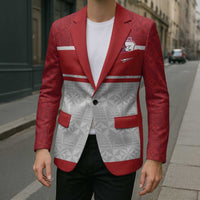 Queensland Tonga Custom Blazer QLD with Tongan Ngatu Pattern - Polynesian Pride
