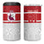 Queensland Tonga Custom 4 in 1 Can Cooler Tumbler QLD with Tongan Ngatu Pattern