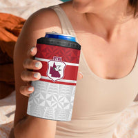 Queensland Tonga Custom 4 in 1 Can Cooler Tumbler QLD with Tongan Ngatu Pattern