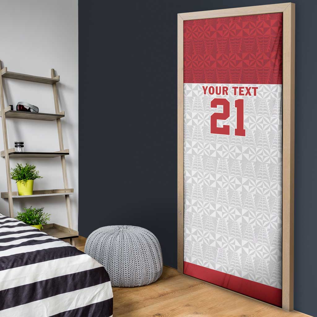 Queensland Tonga Custom Door Cover QLD with Tongan Ngatu Pattern - Polynesian Pride