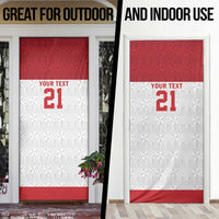 Queensland Tonga Custom Door Cover QLD with Tongan Ngatu Pattern - Polynesian Pride