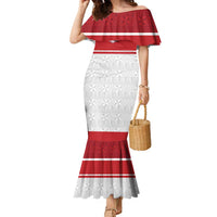 Queensland Tonga Custom Family Matching Mermaid Dress and Hawaiian Shirt QLD with Tongan Ngatu Pattern