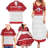 Queensland Tonga Custom Family Matching Summer Maxi Dress and Hawaiian Shirt QLD with Tongan Ngatu Pattern