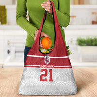Queensland Tonga Custom Grocery Bag QLD with Tongan Ngatu Pattern