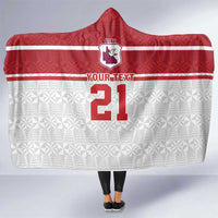 Queensland Tonga Custom Hooded Blanket QLD with Tongan Ngatu Pattern